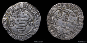 Italy. Milan. Maria Sforza Dux (1466-1476) AR Grosso da 5 soldi