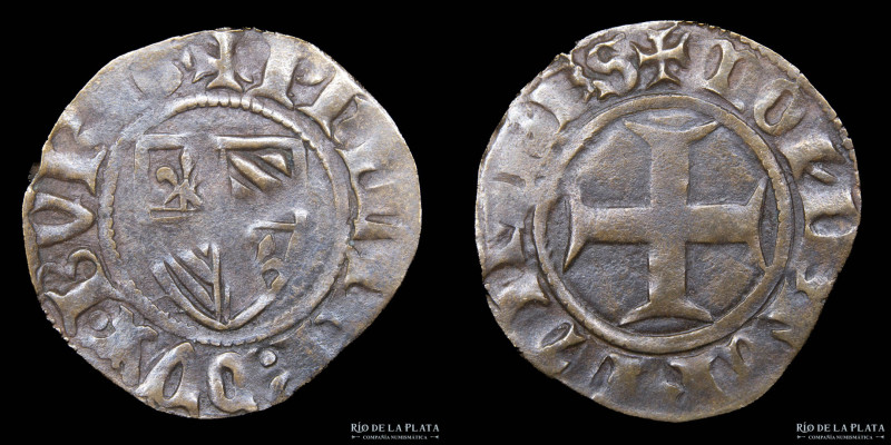 Netherlands. Vlaanderen County (Flandes). Philip the bold (1384-1404) Double mit...