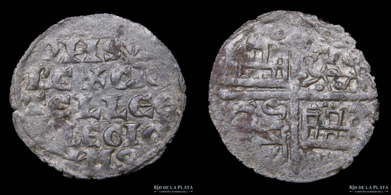Kingdom of Castille and Leon. Alfonso X (1252-1284) AR Maravedi. 17.5mm; 0.7g. A...