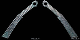 China. Warring States. AE Ming Knife 400-220BC. Hartill 4.40