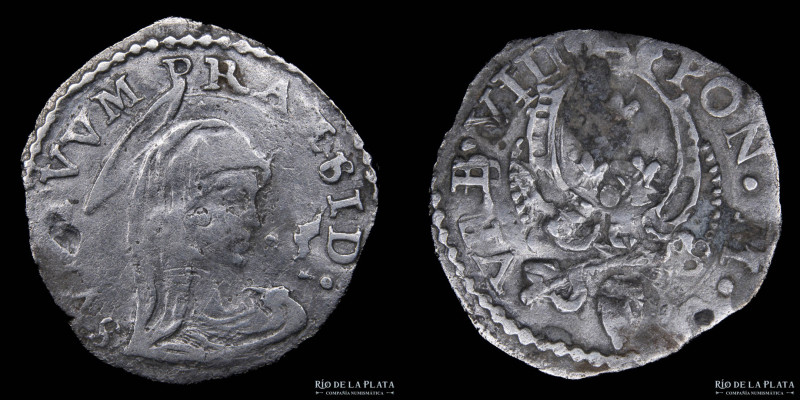Papal States. Urban VIII (1623-1644) Mezzo Grosso. Silver; 16.0mm; 0.78g. A: VRB...