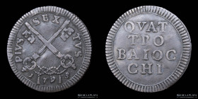 Papal States. Pius VI. 4 Baiocchi 1793. KM1211