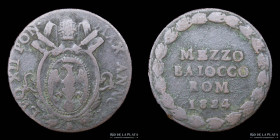 Papal States. Leo XII. 1/2 Baiocco 1824. KM1295