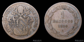 Papal States. Pius IX. 1 Baiocco 1850. KM1345