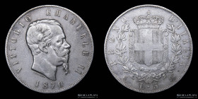 Italy. V. Emanuele II. 5 Lire 1870 M BN. KM8.3