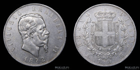 Italy. V. Emanuele II. 5 Lire 1872 M BN. KM8.3