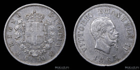 Italy. V. Emanuele II. 50 Centesimi 1863 M BN. KM4a1