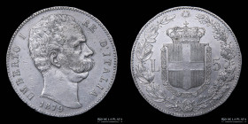 Italy. Umberto I. 5 Lire 1879 R. KM20