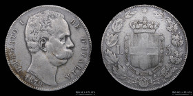 Italy. Umberto I. 5 Lire 1879 R. KM20