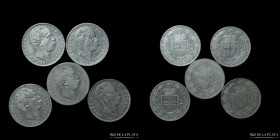 Italy. Umberto I. 5 x 2 Lire 1881-1887. KM23