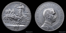 Italy. V. Emanuele III. 2 Lire 1912 R. KM46