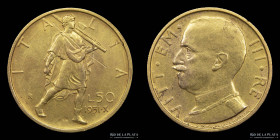Italy. V. Emanuele III. 50 Lire 1931 R (X). KM71
