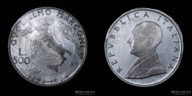 Italy. Republic. Set 500 Lire 1974 Marconi. KM103