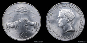 Italy. Republic. Set 500 Lire 1981 Death of Virgil. KM110