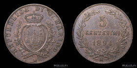 San Marino. 5 Centesimi 1894 R. KM1