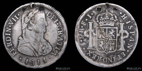 Santiago. Fernando VII. 2 Reales 1811 FJ. KM74