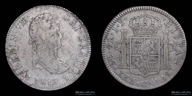 Lima. Fernando VII (1808-1833). 4 Reales 1819 JP. AG.896; 35mm; 13.10g. KM116 (V...