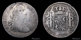 Mexico. Fernando VII. 8 Reales 1808 TH. Chopmarks. KM110