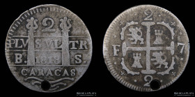 Venezuela. Fernando VII. 2 Reales 1818. KM C6.1