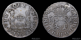 Potosi. Carlos III. 1 Real 1769 JR Columnaria. CJ 61.3