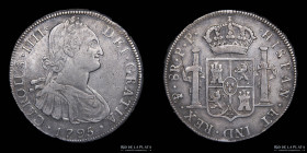 Potosi. Carlos IV. 8 Reales 1795 PR. CJ 76.7.3
