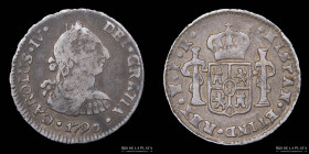 Potosi. Carlos IV. 1/2 Real 1790 PR. CJ 80.2