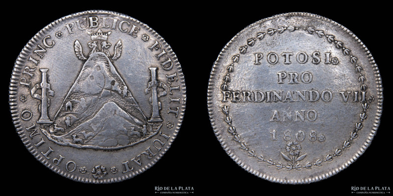 Potosí. Fernando VII (1808-1833) Medalla de Proclamación 1808 de Fernando VII. A...