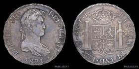 Potosi. Fernando VII. 8 Reales 1821 PJ CJ 86.11