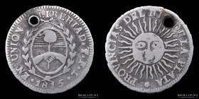 Provincias Unidas. 1/2 Sol 1815 FL. CJ 18.1.1