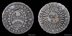 Provincias Unidas. 1/2 Sol 1815 FL. CJ 18.1.1