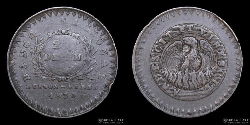 Argentina. Buenos Aires. 20 Décimos 1830. Buenos Aires mint. CU; 32.5 mm; 21.15g...