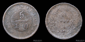 Argentina. Buenos Aires. 5 Decimos 1831 CJ 12.3