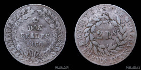 Argentina, Buenos Aires. 2 Reales 1860. CJ 23.1