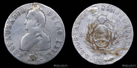Argentina. La Rioja. 2 Reales 1842. Rosas. CJ 63.1