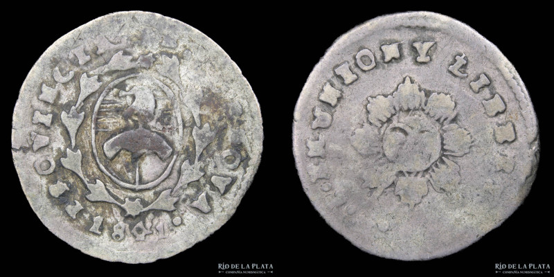Argentina. Córdoba. 1 Real 1841 PNP. AG.750; 20.5mm; 2.90g. Cordova - Escudo nac...