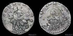 Argentina. Cordoba. 1 Real 1843 JPP. CJ 42.2.2