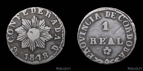 Argentina. Cordoba. 1 Real 1848. CJ 56.4.1