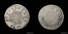 Argentina. Cordoba. 1/2 Real 1850. CJ 60.2.2