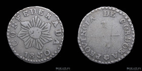 Argentina. Cordoba. 1/2 de Real 1850. CJ 60.3.1
