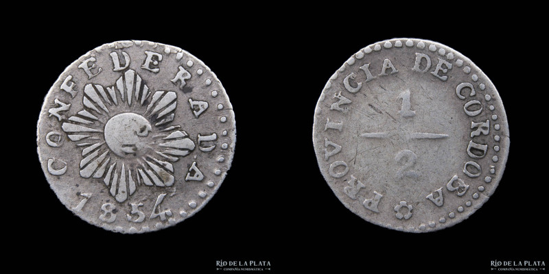 Argentina. Córdoba. 1/2 Real 1854. AG.750; 16mm; 1.36g. CJ 70 (VF)
Estimate: US...