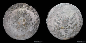 Argentina. Cordoba. 2 Reales 1844. CJ 49.3.3