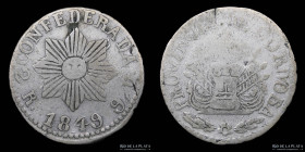 Argentina. Cordoba. 2 Reales 1849. CJ 57.6.4