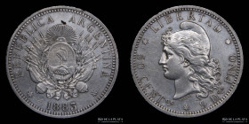 Argentina. 50 Centavos 1883. Medio Patacon. CJ 17