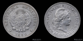 Argentina. 2.5 Pesos 1/2 Argentino 1880. Acuñacion privada. CJ 32