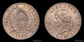 Argentina. 2 Centavos 1892. CJ 33