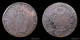 Peru. 2 Reales 1835 B. Cuzco KM141.2