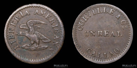 Peru. Libreria Americana. Colville & Co., Callao. 1 Real ND1850-60