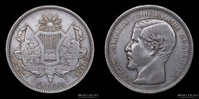 Guatemala. 1 Peso 1863 R. KM182