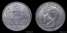 Guatemala. 1 Peso 1868 R. KM186