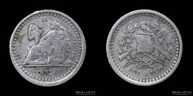 Guatemala. 1/2 Real 1879 D. KM152